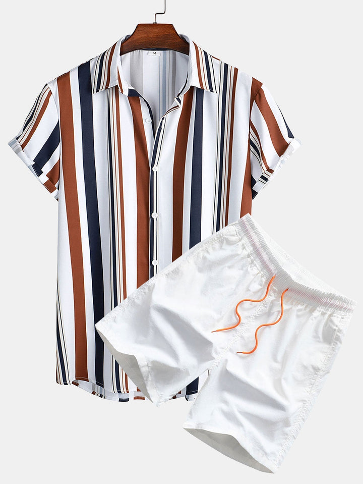 Gestreept shirt & zwemshort