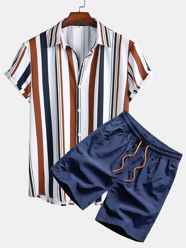 Gestreept shirt & zwemshort