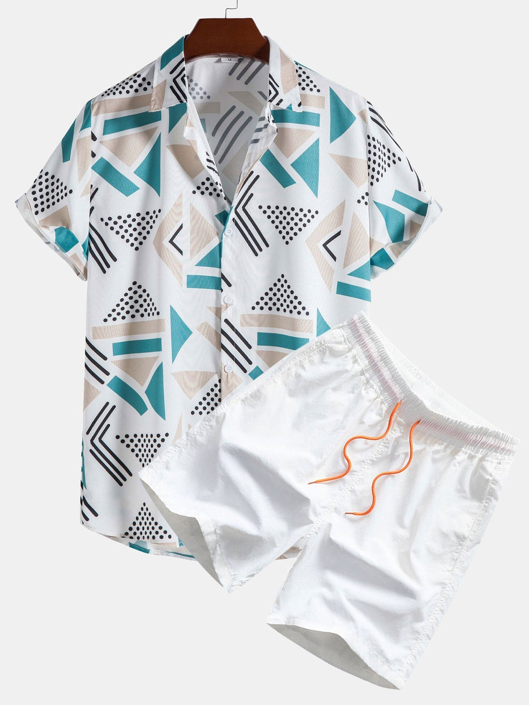 Shirt met geometrisch print & zwemshort