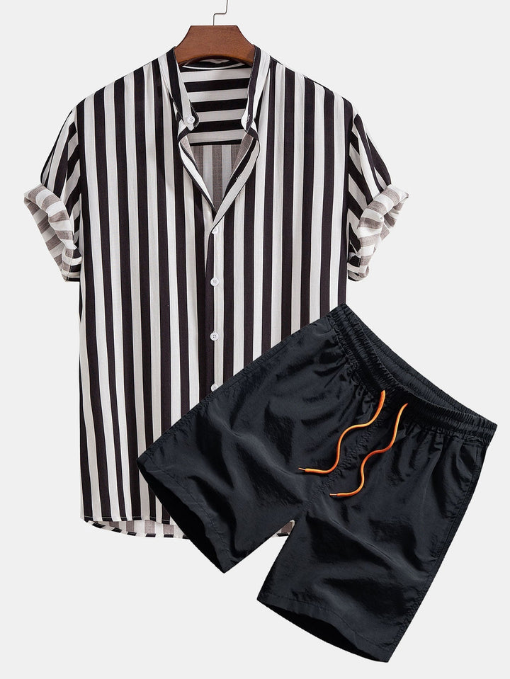 Gestreepte shirt & zwemshort