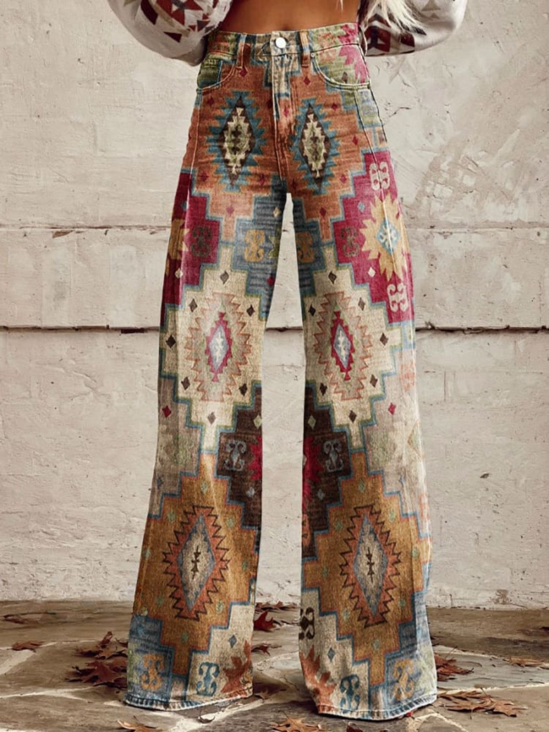 Rowena | Aztec Dream wijde broek