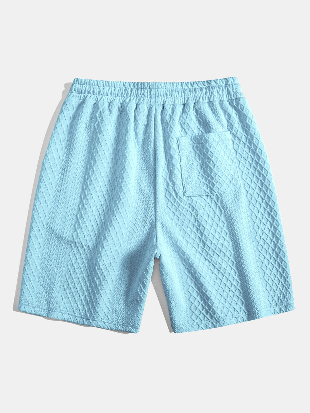 Jacquard shorts met diamantpatroon en trekkoord