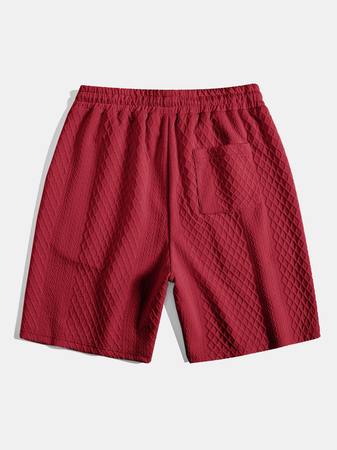 Jacquard shorts met diamantpatroon en trekkoord