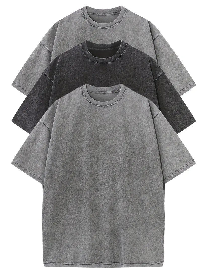 ModeHuis® | Essential Cotton Oversized Tee Set – 3-Pack