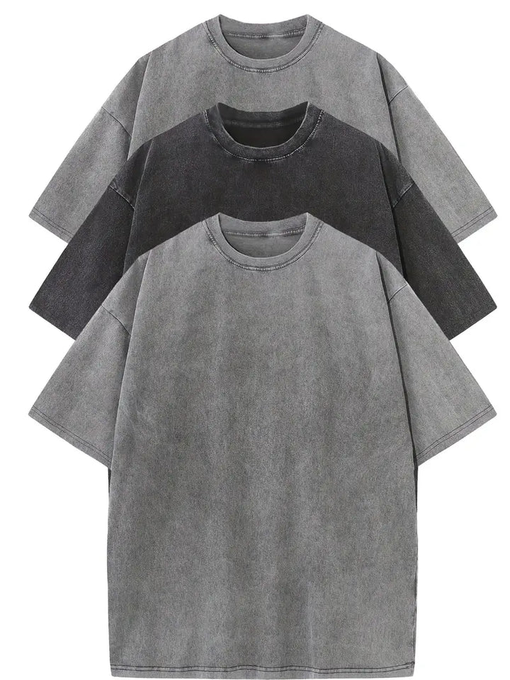 ModeHuis® | Essential Cotton Oversized Tee Set – 3-Pack