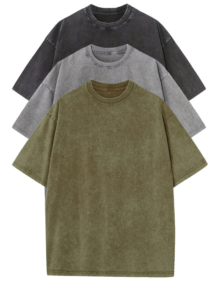 ModeHuis® | Essential Cotton Oversized Tee Set – 3-Pack
