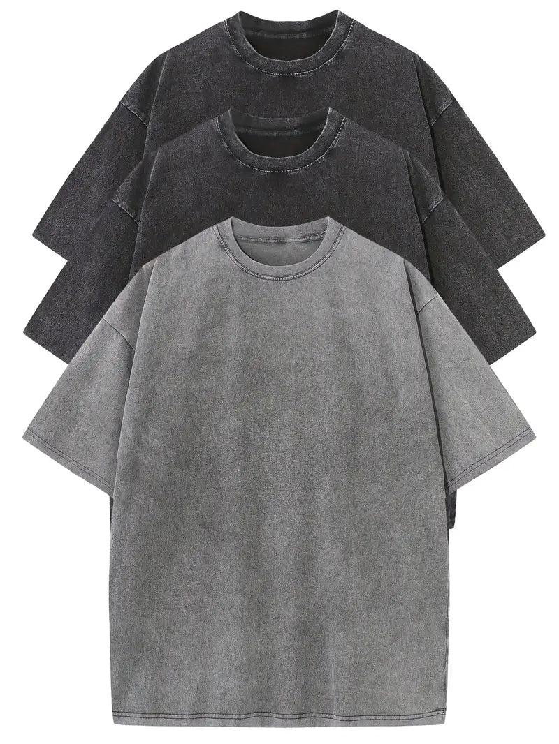 ModeHuis® | Essential Cotton Oversized Tee Set – 3-Pack