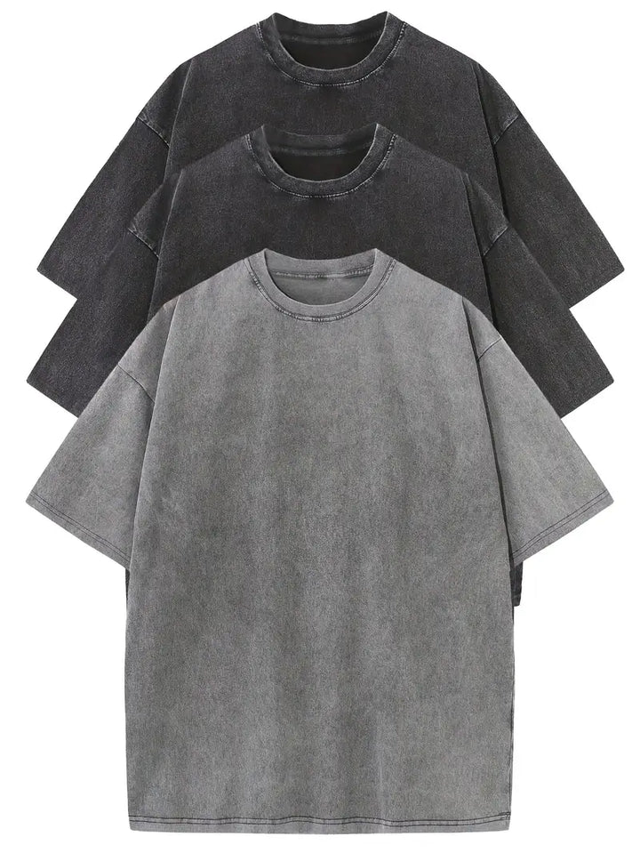 ModeHuis® | Essential Cotton Oversized Tee Set – 3-Pack