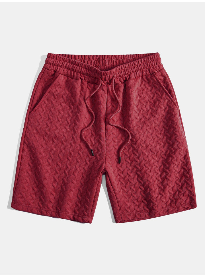 Korte broek met geometrisch jacquardmotief