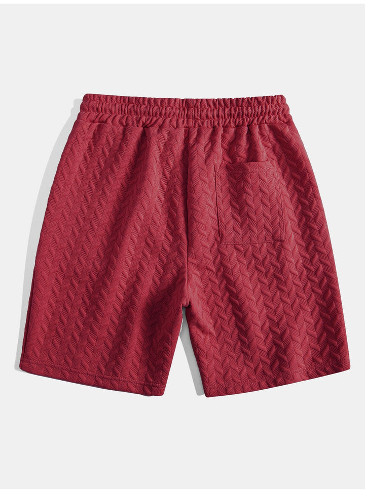 Korte broek met geometrisch jacquardmotief