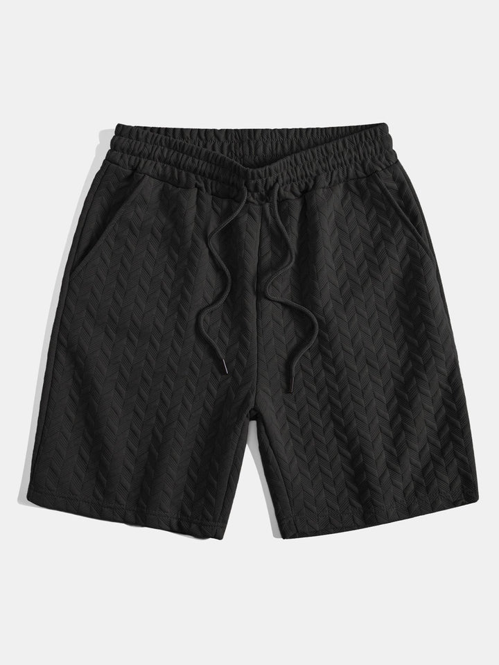 Korte broek met geometrisch jacquardmotief