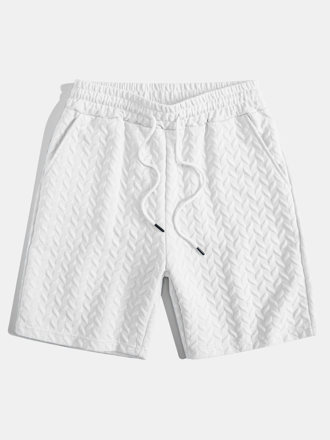 Korte broek met geometrisch jacquardmotief