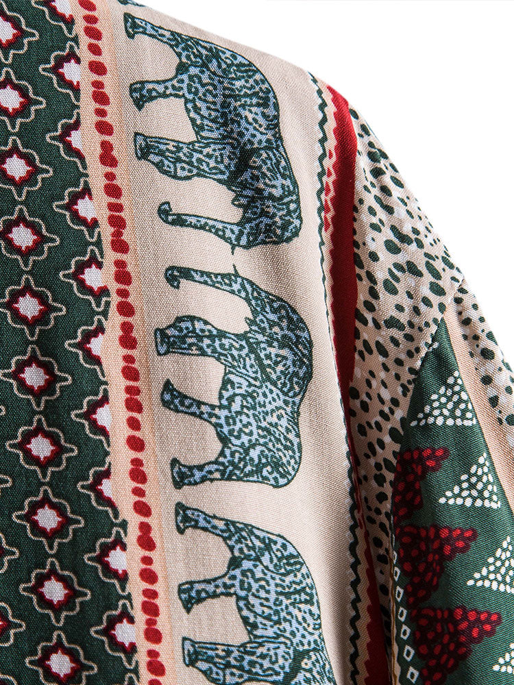 Olifantenprint overhemd & Korte broek
