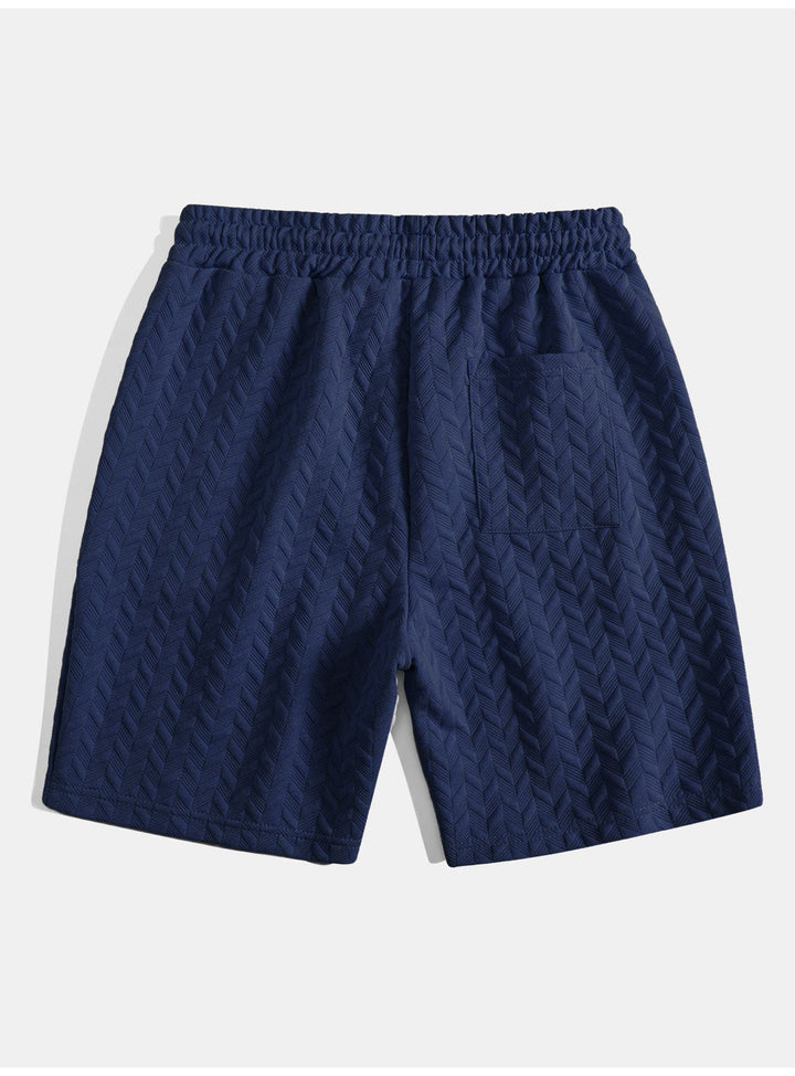 Korte broek met geometrisch jacquardmotief