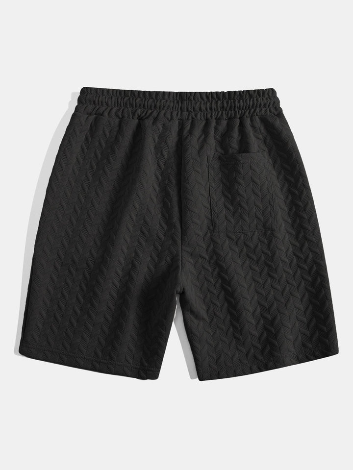 Korte broek met geometrisch jacquardmotief