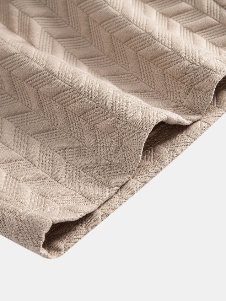Korte broek met geometrisch jacquardmotief