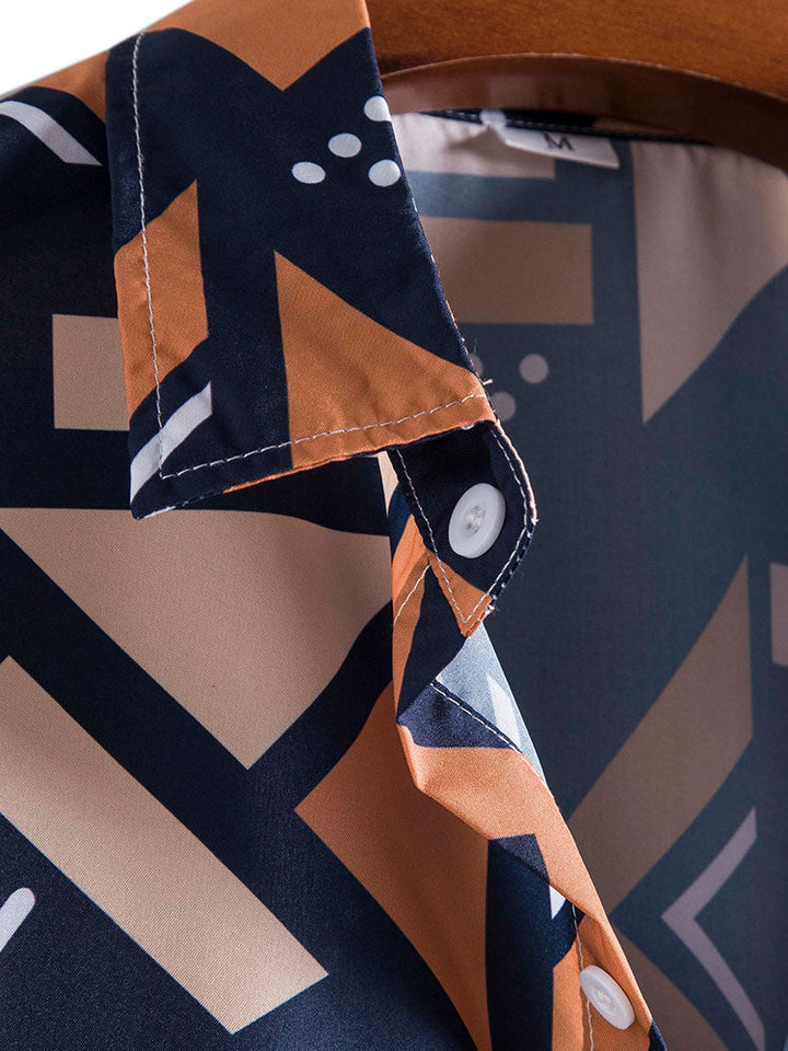Shirt met geometrisch print & zwemshort