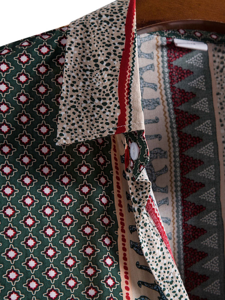 Olifantenprint overhemd & Korte broek