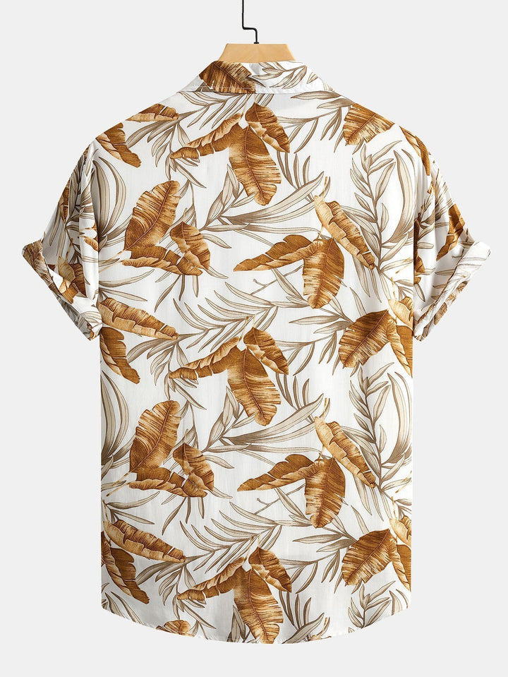 Overhemd met tropische print & korte broek
