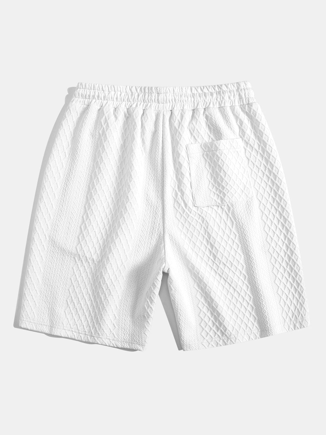 Jacquard shorts met diamantpatroon en trekkoord