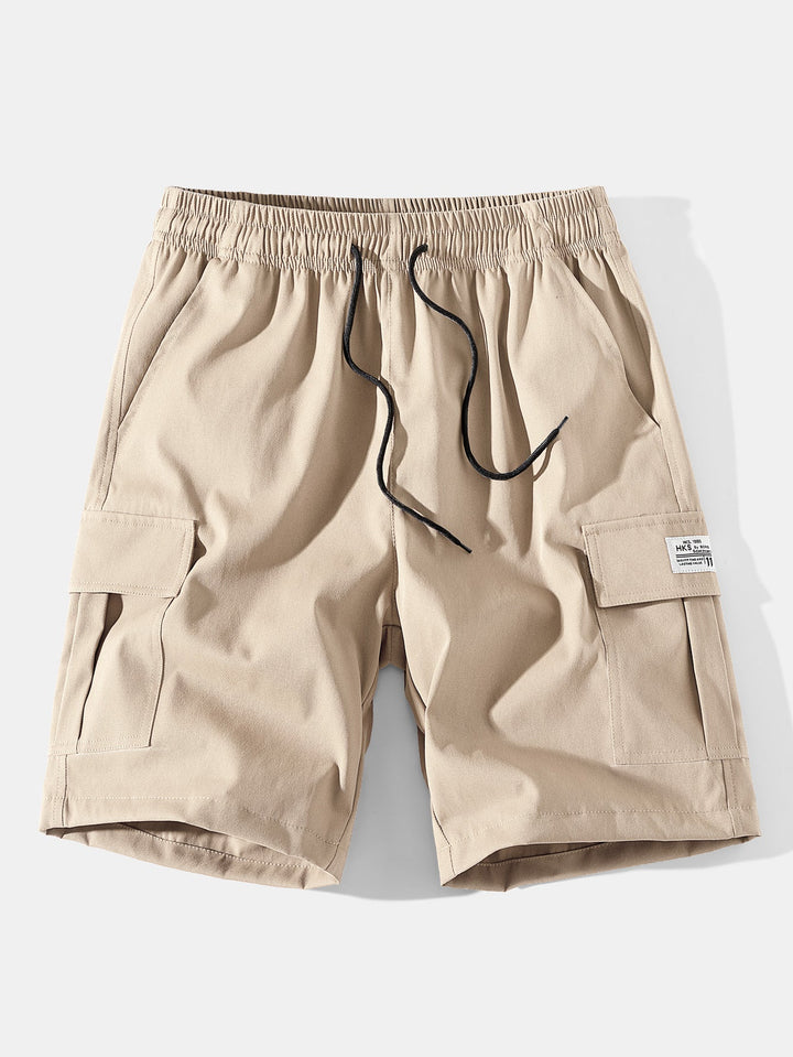 Effen cargo shorts met trekkoordsluiting
