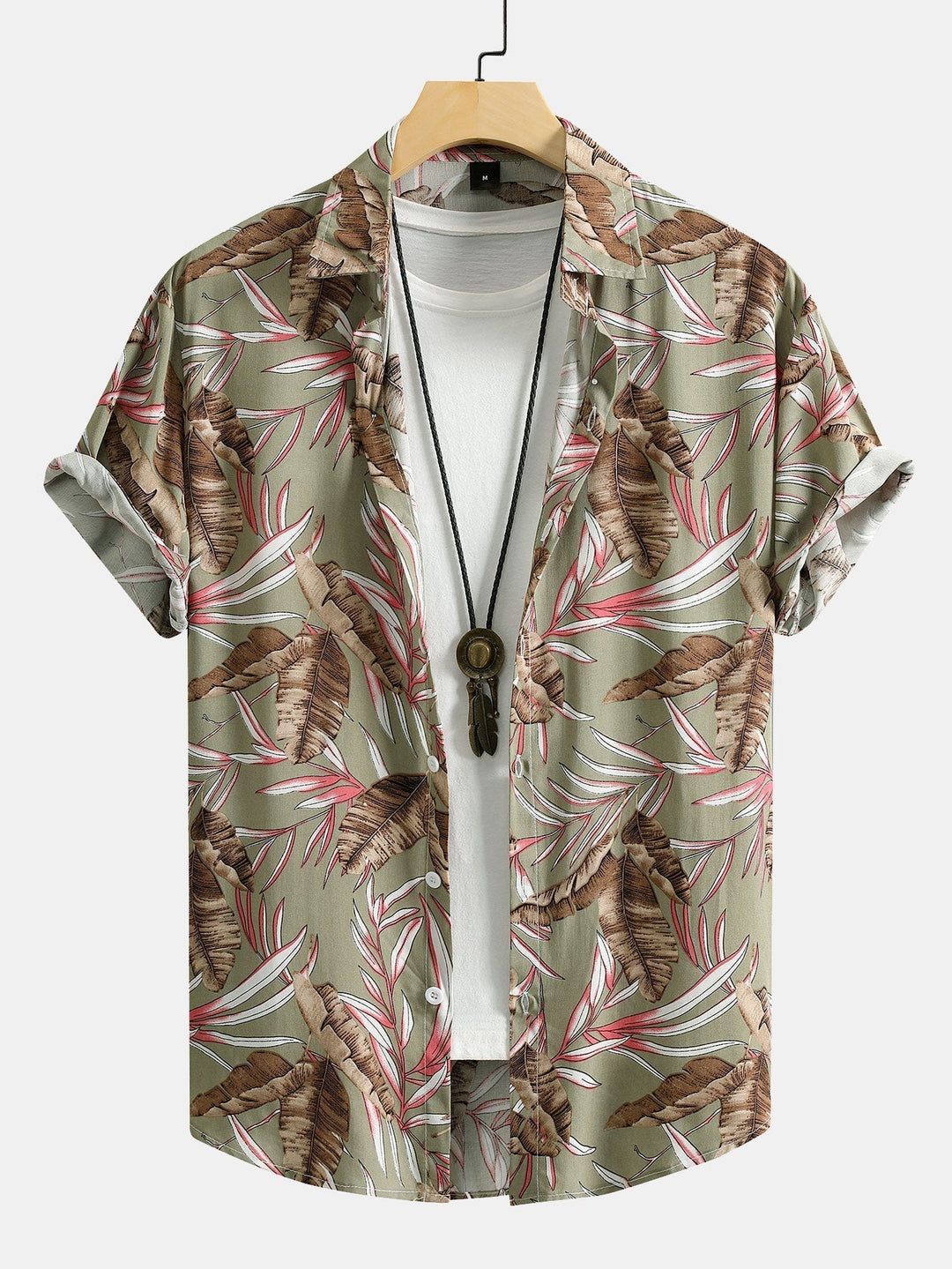 Overhemd met tropische print & korte broek
