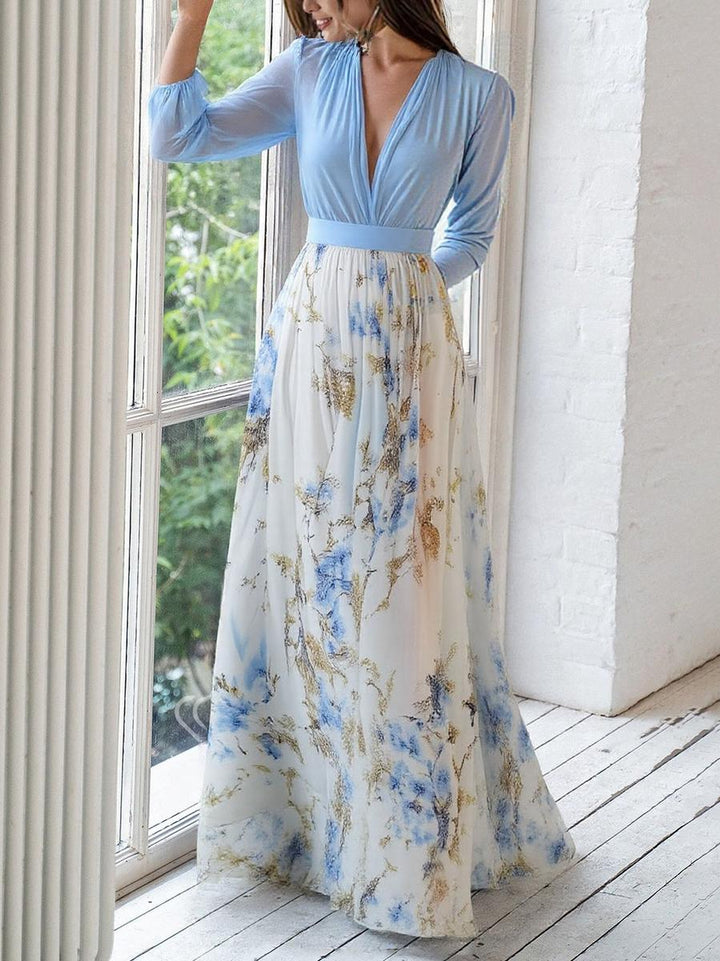 Tess | Lange jurk met bloemenprint