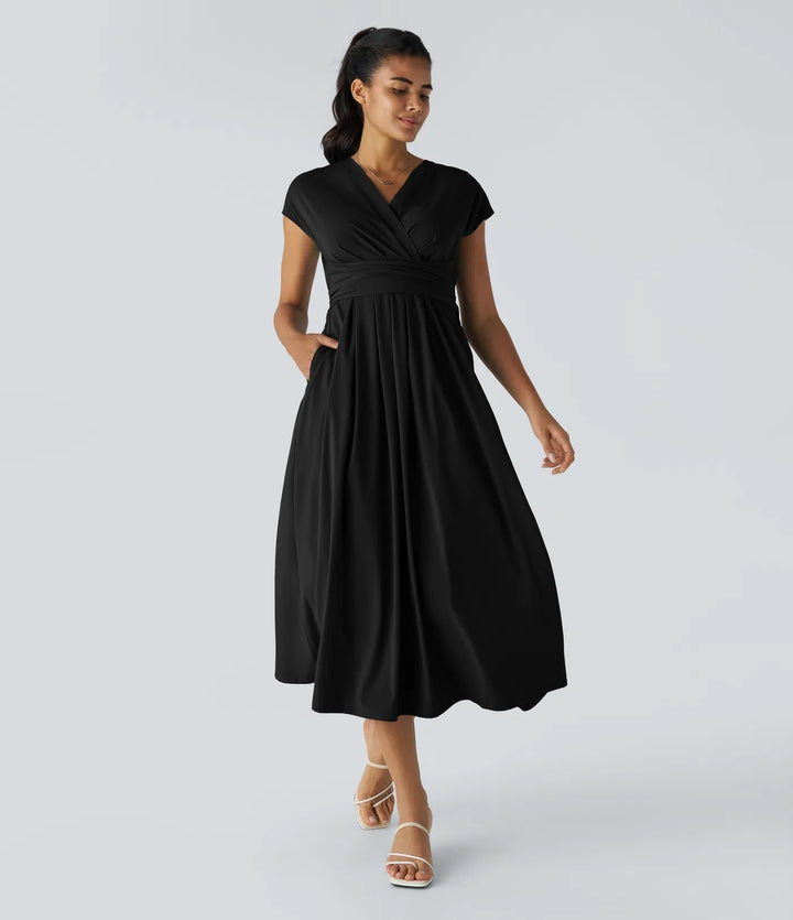 Lucy - Elegante Wikkeljurk met Hoge Taille