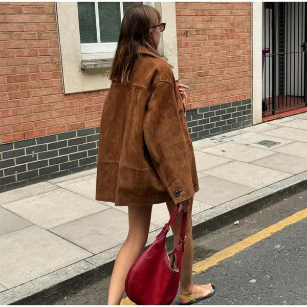 ModeHuis® | Suede Statement Coat