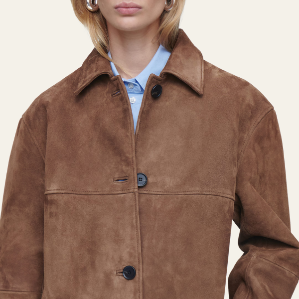 ModeHuis® | Collared Suede Jacket