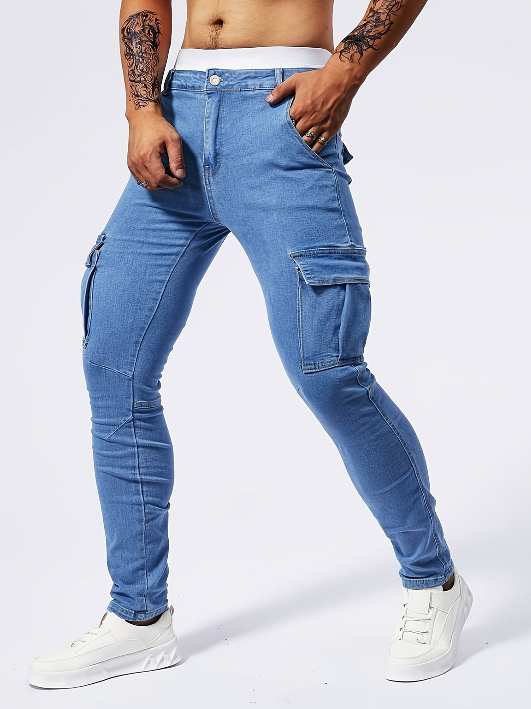 ModeHuis® | Slim Fit Cargo Jeans