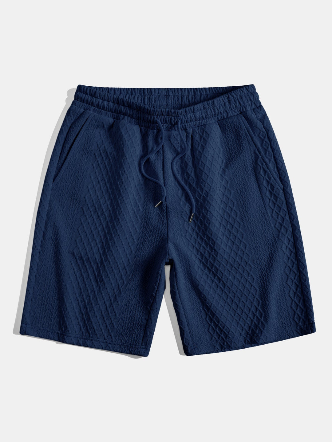 Jacquard shorts met diamantpatroon en trekkoord