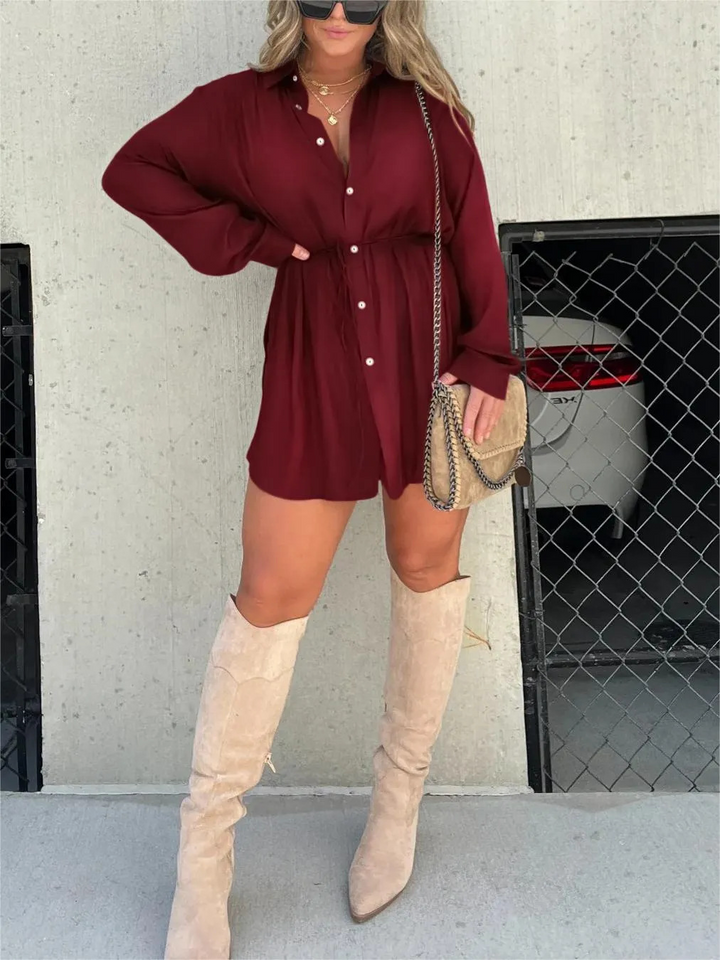 ModeHuis® | Trendy Satijnen Romper Jurk