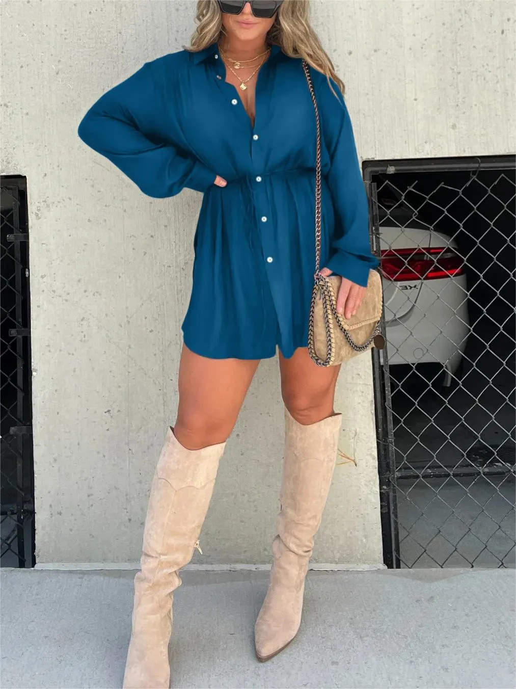 ModeHuis® | Trendy Satijnen Romper Jurk