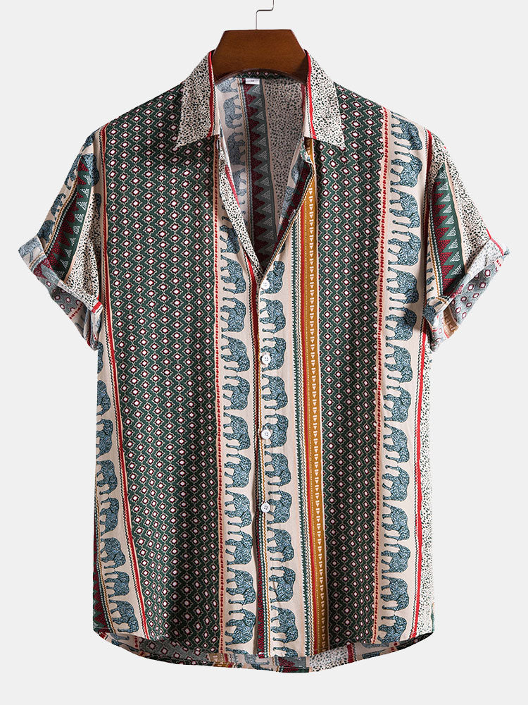 Olifantenprint overhemd & Korte broek