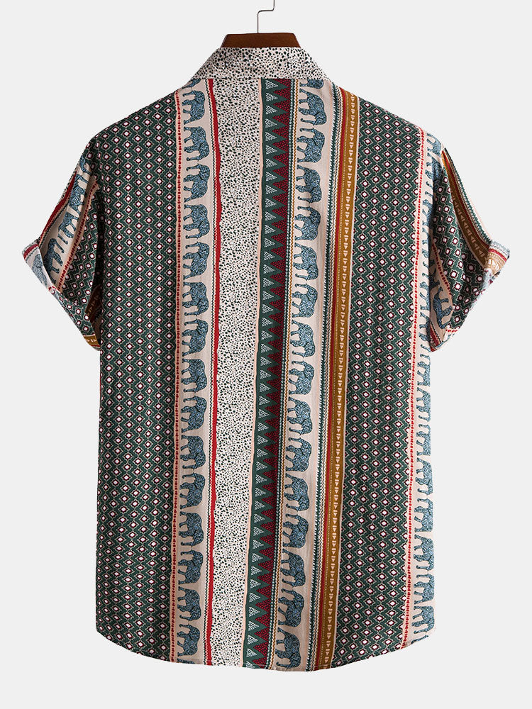Olifantenprint overhemd & Korte broek