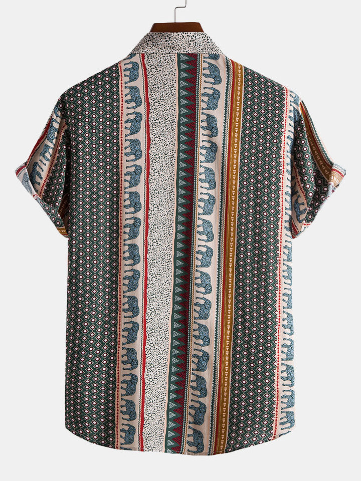 Olifantenprint overhemd & Korte broek