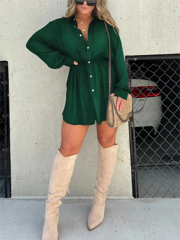 ModeHuis® | Trendy Satijnen Romper Jurk