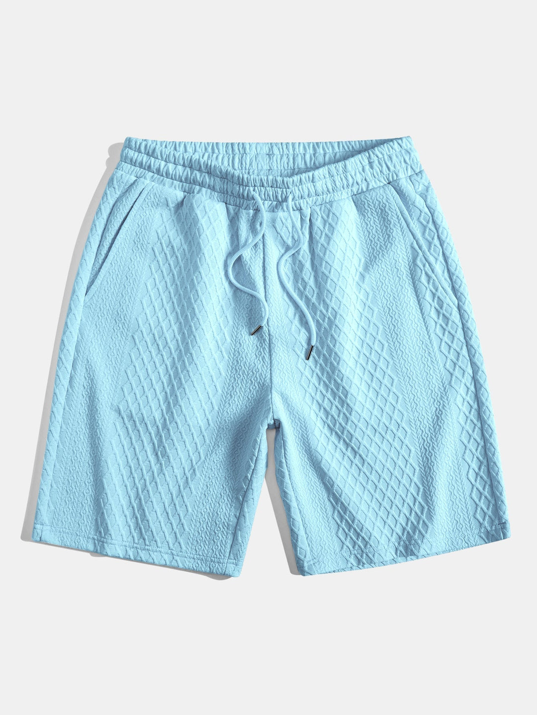 Jacquard shorts met diamantpatroon en trekkoord