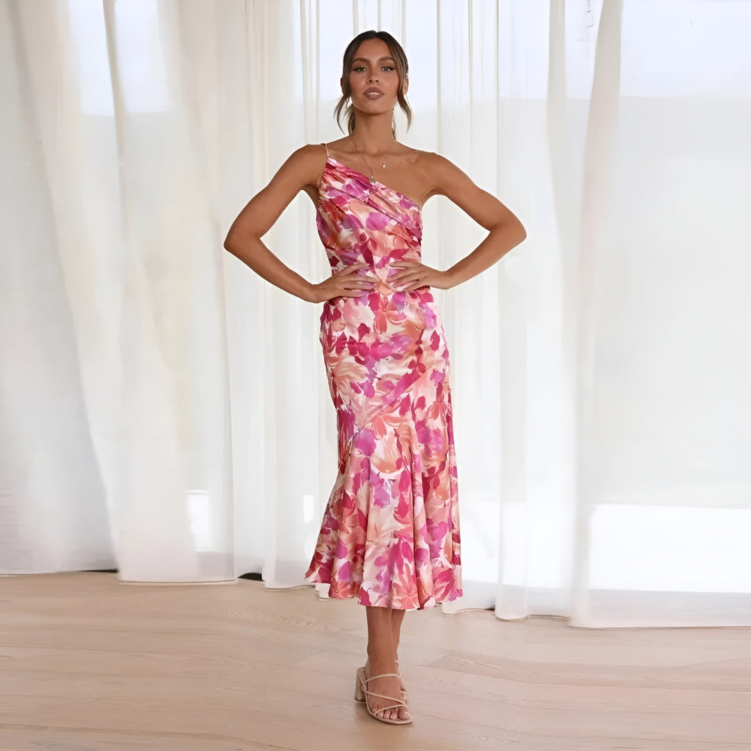 ModeHuis® | Elegante Maxi-jurk met Bloemenprint