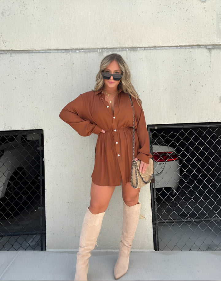 ModeHuis® | Trendy Satijnen Romper Jurk