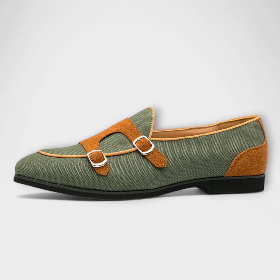 Giorgio | Vegan suède loafers met gesp voor heren