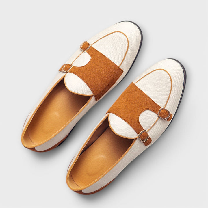 Giorgio | Vegan suède loafers met gesp voor heren