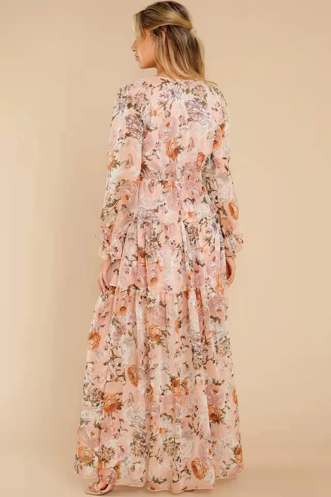 Nancy | Maxi chiffon casual jurk