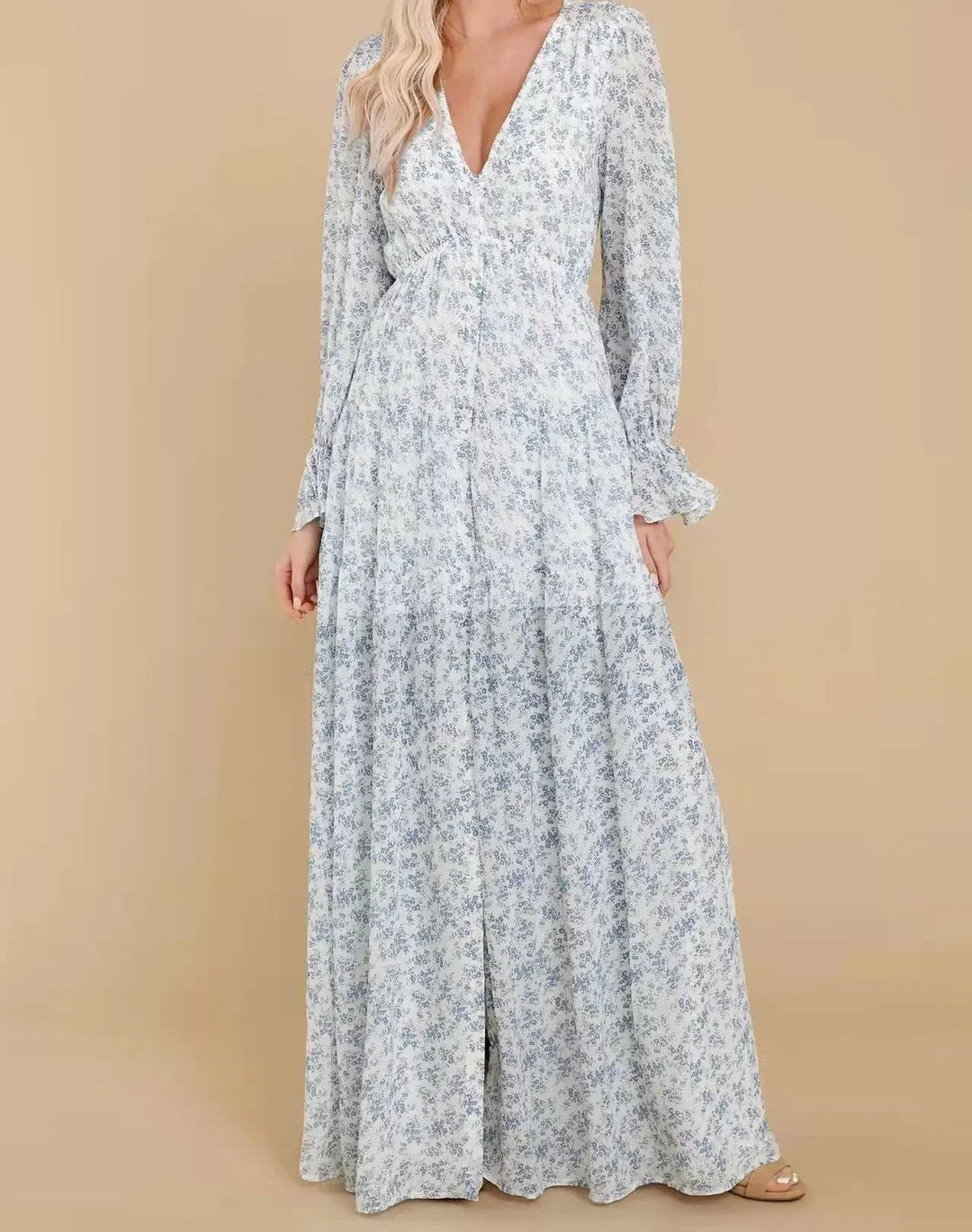 Nancy | Maxi chiffon casual jurk