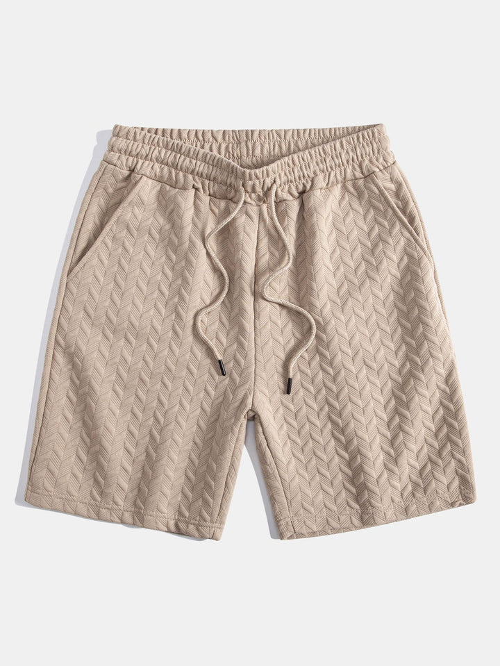 Korte broek met geometrisch jacquardmotief