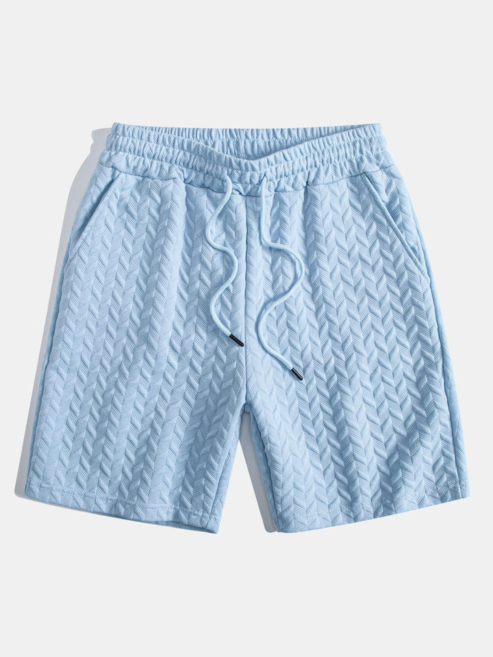 Korte broek met geometrisch jacquardmotief