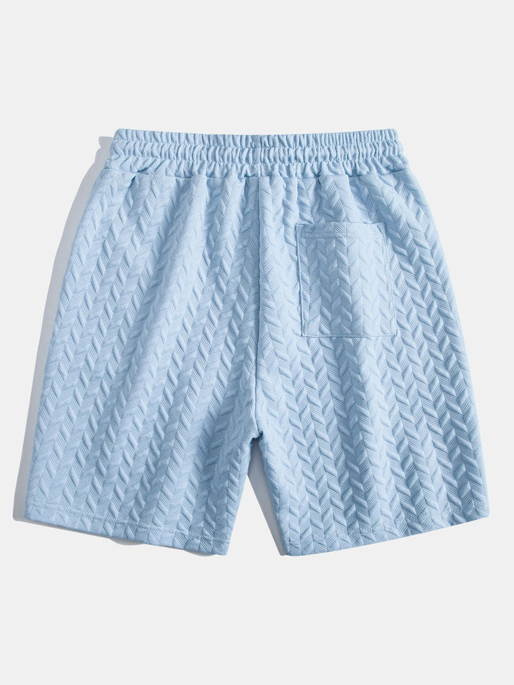 Korte broek met geometrisch jacquardmotief