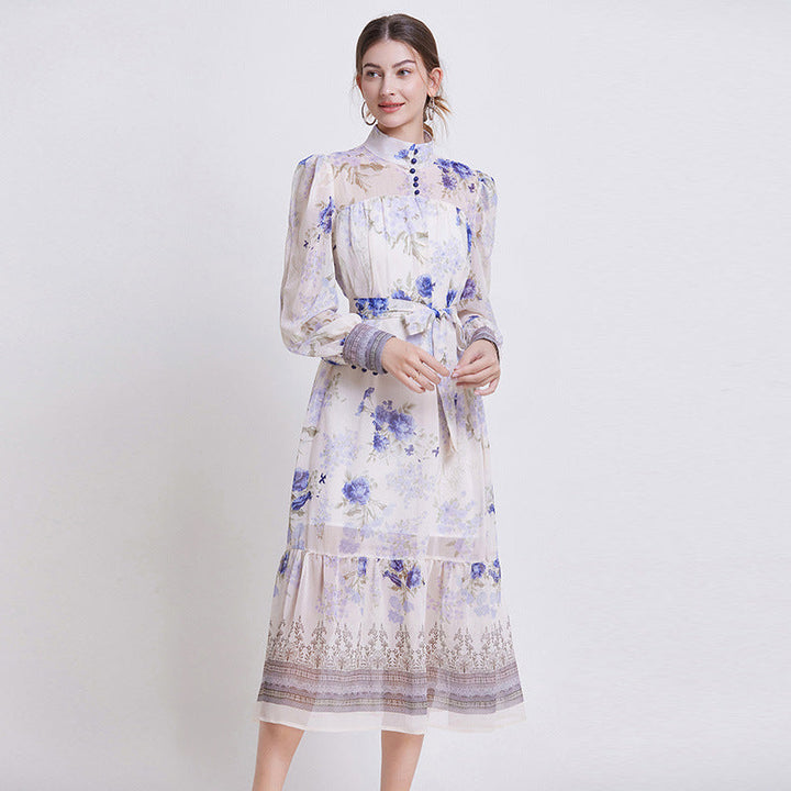 Sarah | Elegante bloemenjurk van chiffon