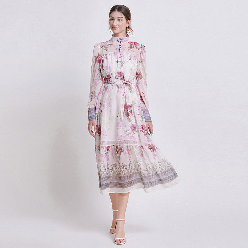 Sarah | Elegante bloemenjurk van chiffon